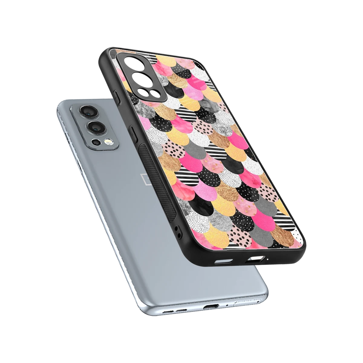 Mermaid Glow sleek oneplus nord 2 cover with tempered glass back and TPU edges