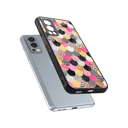 Mermaid Glow sleek oneplus nord 2 cover with tempered glass back and TPU edges