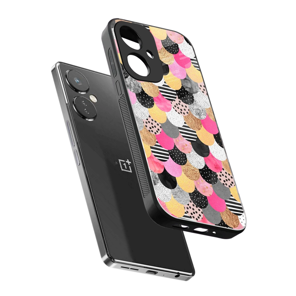 Mermaid Glow sleek oneplus nord ce 3 cover with tempered glass back and TPU edges