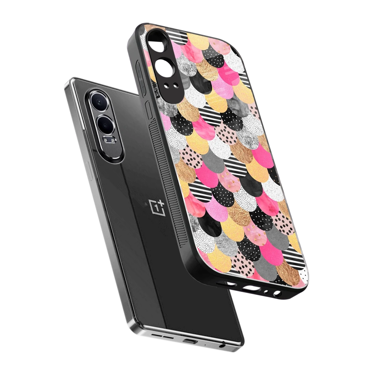 Mermaid Glow sleek oneplus nord ce 4 lite cover with tempered glass back and TPU edges
