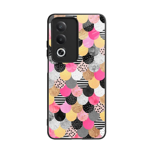 Mermaid Glow back phone cover | glass case for oppo a3 pro