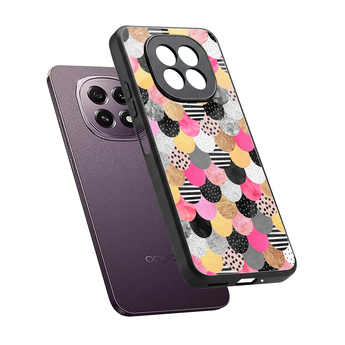 Mermaid Glow sleek oppo f29 5g cover with tempered glass back and TPU edges