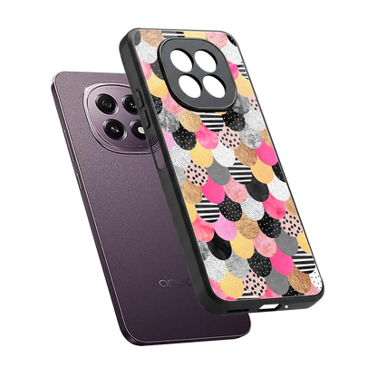 Mermaid Glow sleek oppo f29 5g cover with tempered glass back and TPU edges