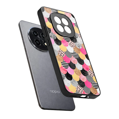 Mermaid Glow sleek oppo f29 pro 5g cover with tempered glass back and TPU edges
