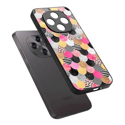Mermaid Glow sleek oppo f31 pro 5g cover with tempered glass back and TPU edges