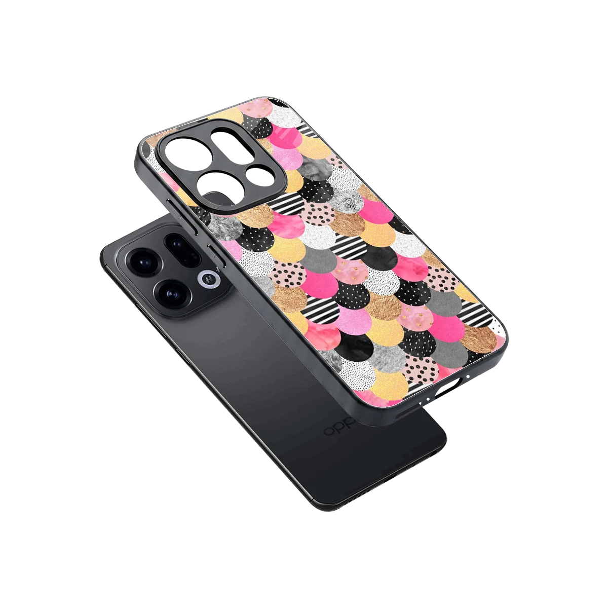 Mermaid Glow sleek oppo find x9 cover with tempered glass back and TPU edges