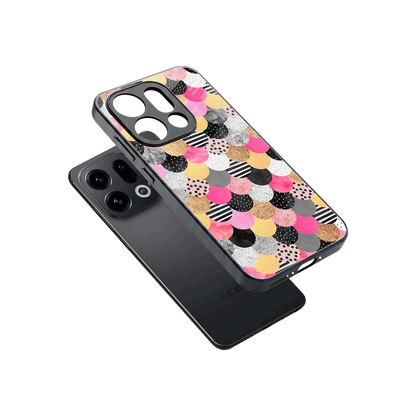 Mermaid Glow sleek oppo find x9 cover with tempered glass back and TPU edges