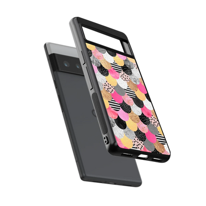 Mermaid Glow sleek google pixel 6 pro cover with tempered glass back and TPU edges