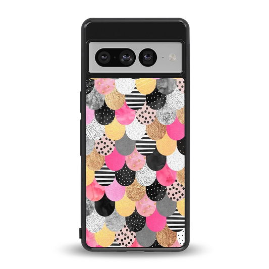 Mermaid Glow back phone cover | glass case for google pixel 7 pro