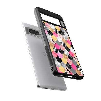 Mermaid Glow sleek google pixel 7 pro cover with tempered glass back and TPU edges
