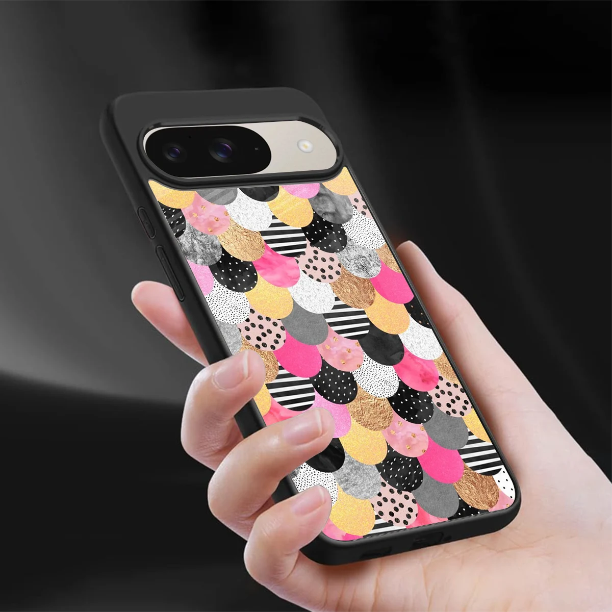 Mermaid Glow sleek google pixel 9 cover with tempered glass back and TPU edges