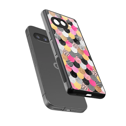 Mermaid Glow sleek google pixel 9a cover with tempered glass back and TPU edges