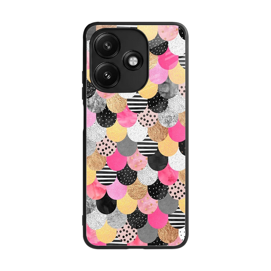 Mermaid Glow back phone cover | glass case for redmi 12 5g