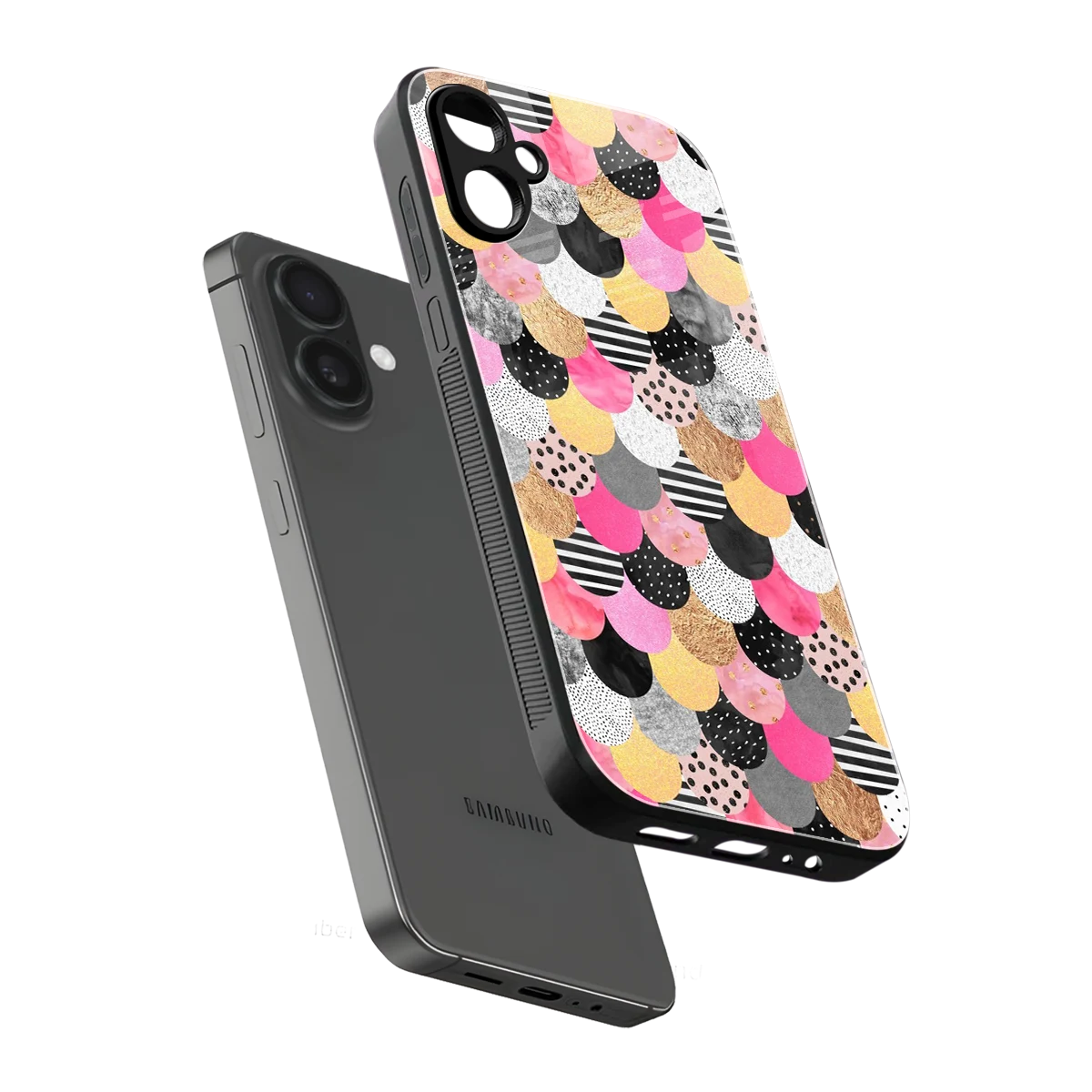 Mermaid Glow sleek samsung galaxy a06 5g cover with tempered glass back and TPU edges