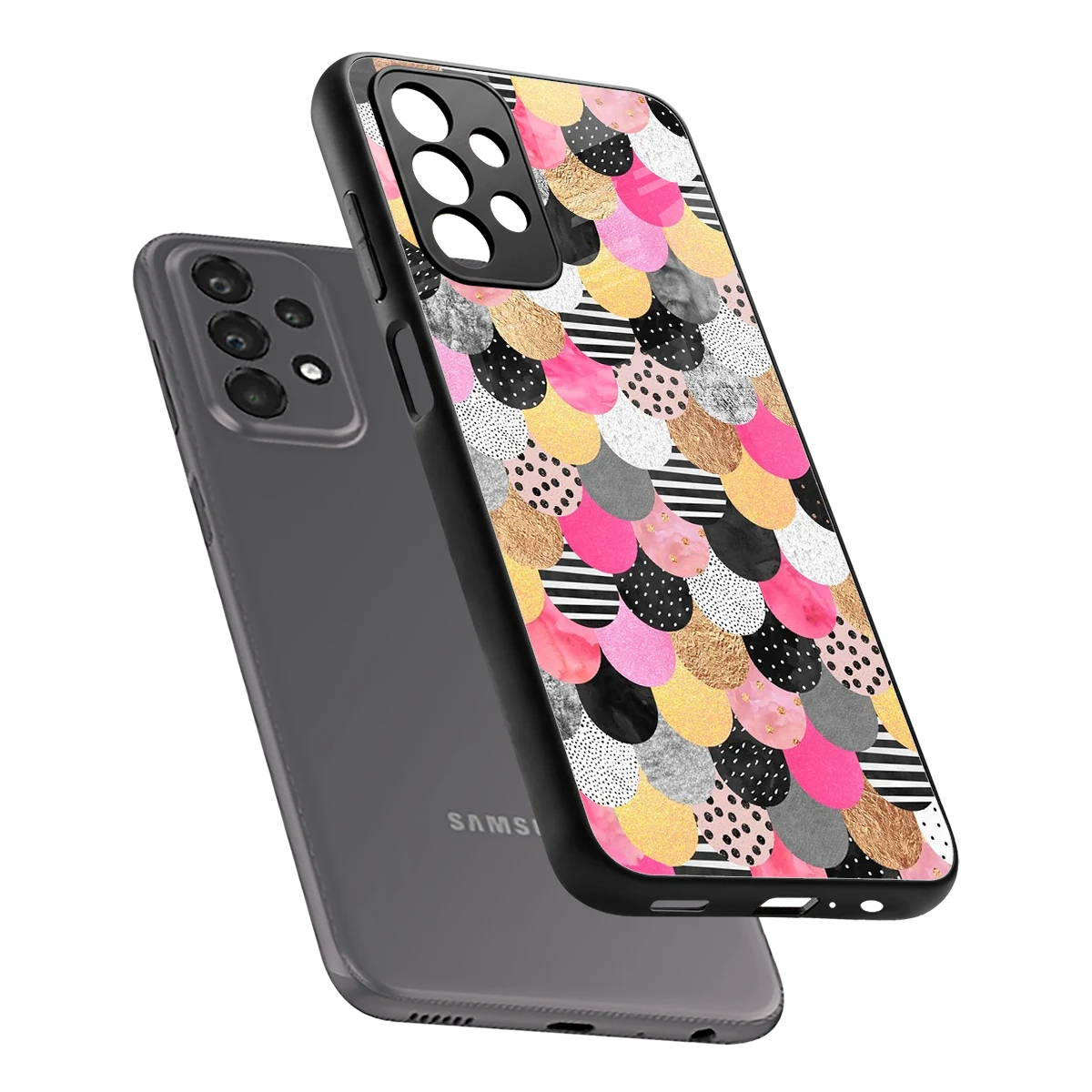 Mermaid Glow sleek samsung galaxy a23 cover with tempered glass back and TPU edges