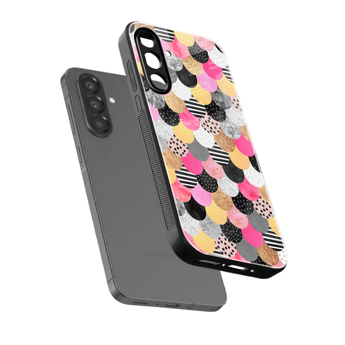 Mermaid Glow sleek samsung galaxy a17 5g cover with tempered glass back and TPU edges