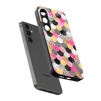 Mermaid Glow sleek samsung galaxy s24 plus cover with tempered glass back and TPU edges