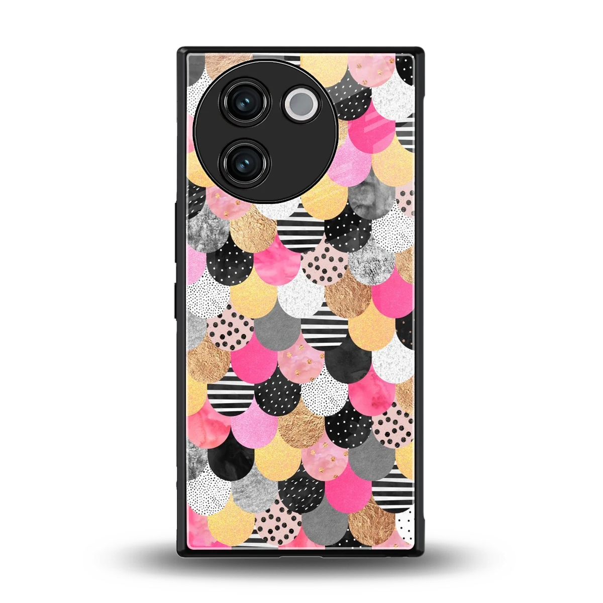 Mermaid Glow back phone cover | glass case for vivo v30e