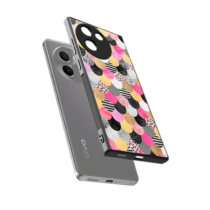 Mermaid Glow sleek vivo v30e cover with tempered glass back and TPU edges