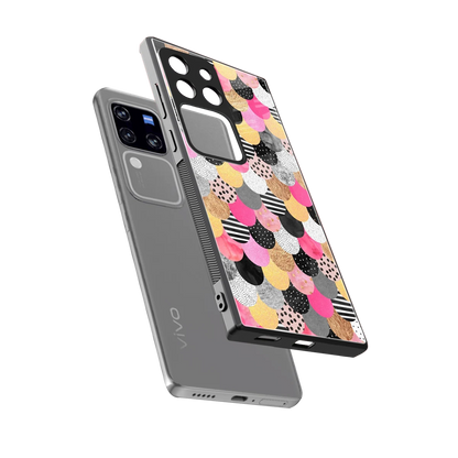 Mermaid Glow sleekvivo v30 pro cover with tempered glass back and TPU edges