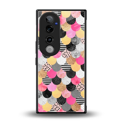 Mermaid Glow back phone cover | glass case for vivo v40 pro