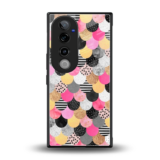 Mermaid Glow back phone cover | glass case for vivo v40 pro