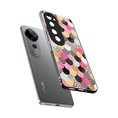 Mermaid Glow sleek vivo v40 pro cover with tempered glass back and TPU edges