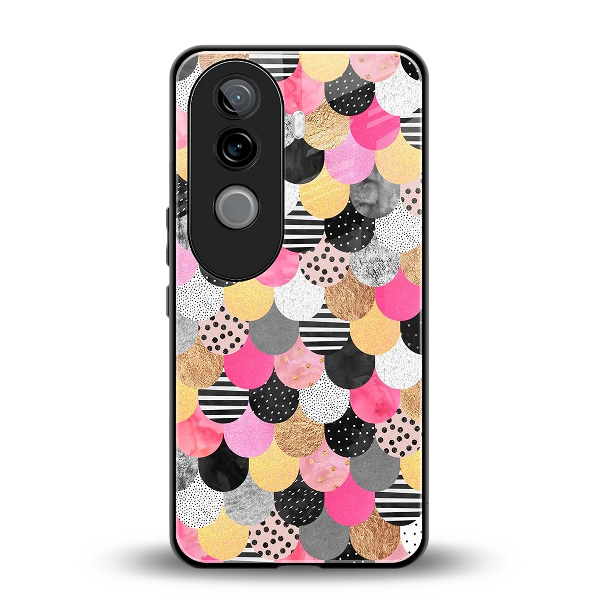 Mermaid Glow back phone cover | glass case for vivo v40e