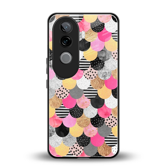 Mermaid Glow back phone cover | glass case for vivo v40e
