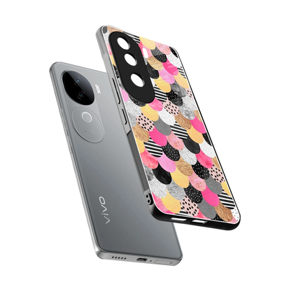 Mermaid Glow sleek vivo v40e cover with tempered glass back and TPU edges