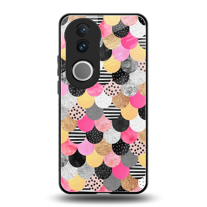 Mermaid Glow back phone cover | glass case for vivo v50
