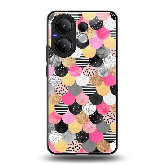 Mermaid Glow back phone cover | glass case for vivo v60