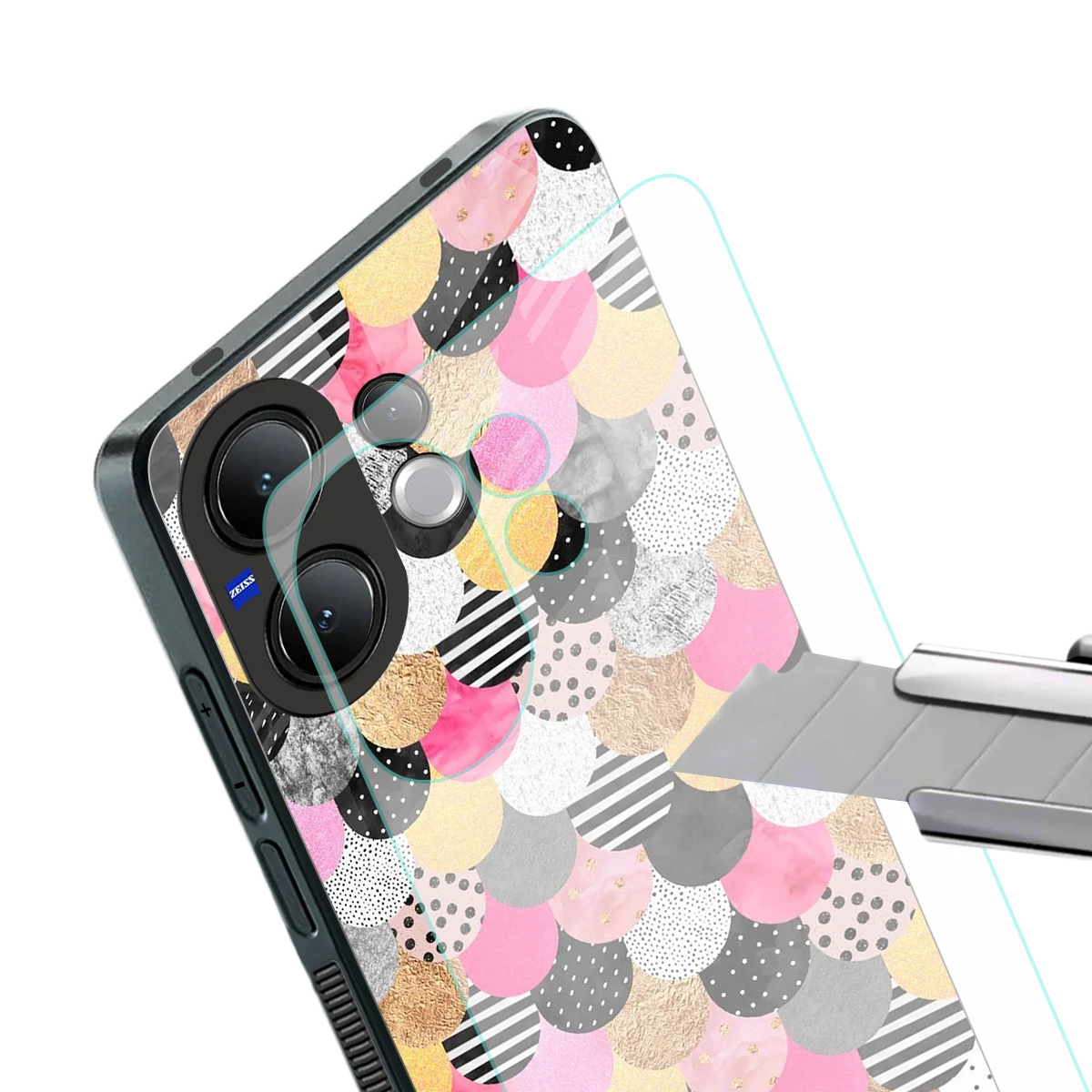 Mermaid Glow stylish phone case for vivo v60 | glossy glass and slim fit
