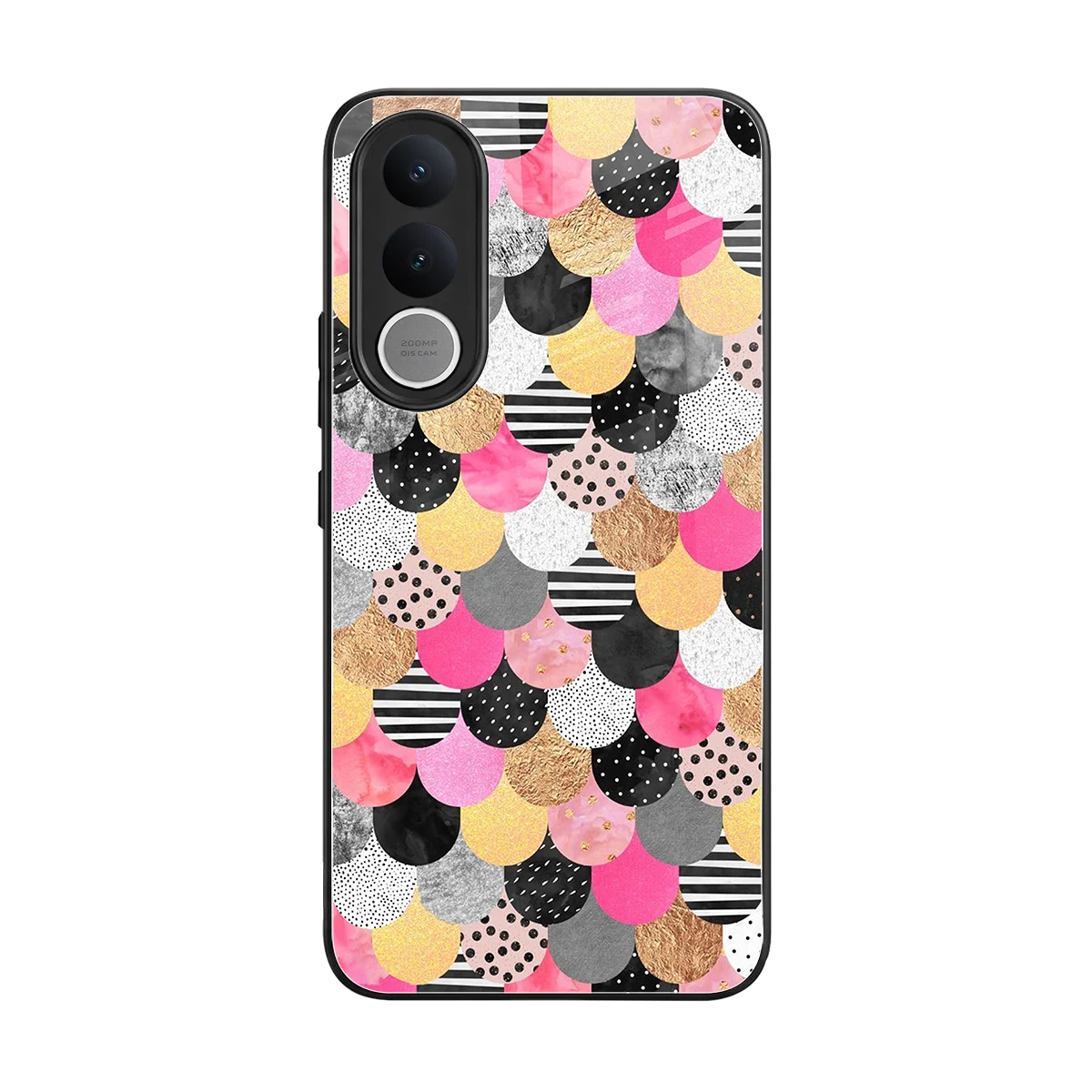 Mermaid Glow back phone cover | glass case for vivo v70 fe
