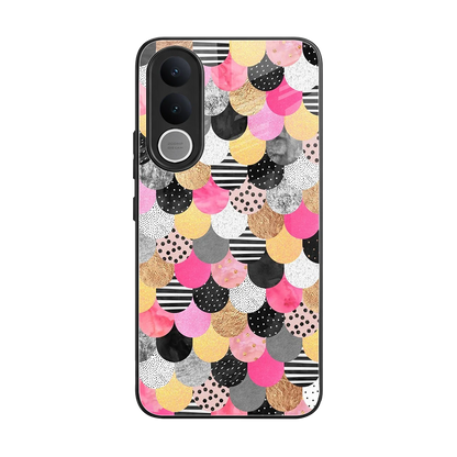 Mermaid Glow back phone cover | glass case for vivo v70 fe
