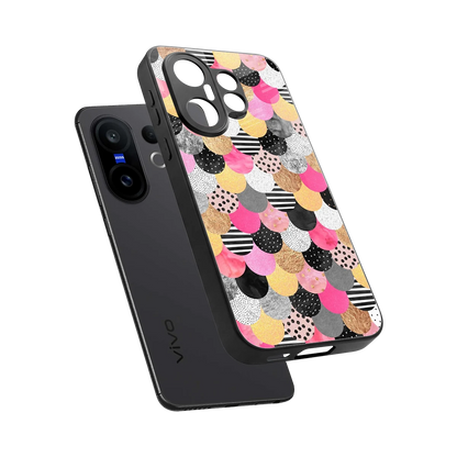 Mermaid Glow sleek vivo x200 fe cover with tempered glass back and TPU edges