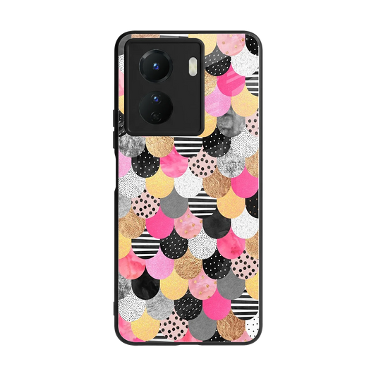 Mermaid Glow back phone cover | glass case for vivo y16