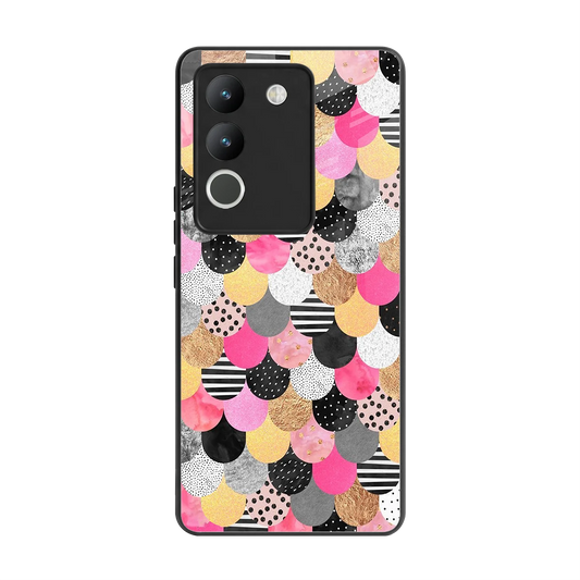 Mermaid Glow back phone cover | glass case for vivo y200 5g