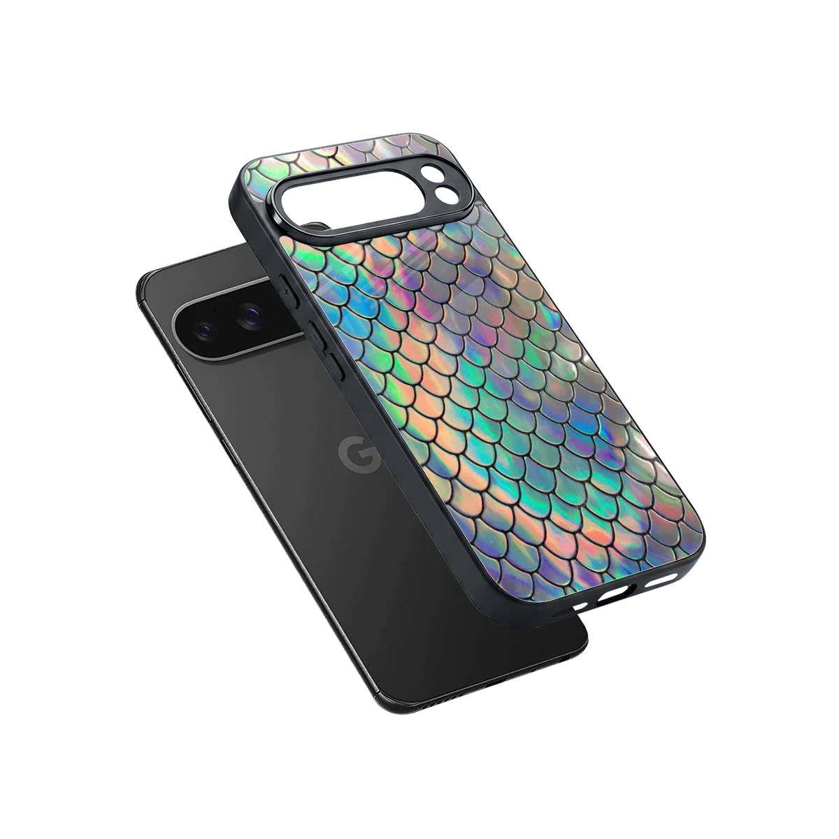Mermaid sleek google pixel 10 pro xl cover with tempered glass back and TPU edges