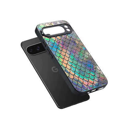 Mermaid sleek google pixel 10 pro xl cover with tempered glass back and TPU edges
