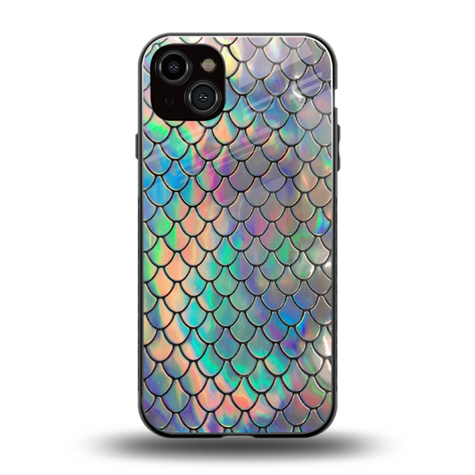 Mermaid back phone cover | glass case for iphone 14 plus