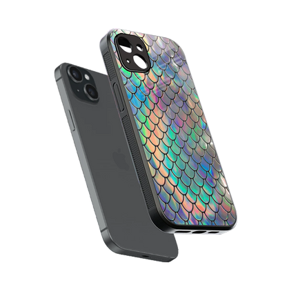 Mermaid sleek iphone 14 plus cover with tempered glass back and TPU edges