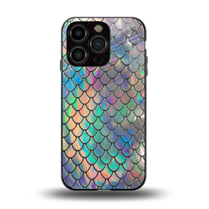 Mermaid back phone cover | glass case for iphone 15 pro