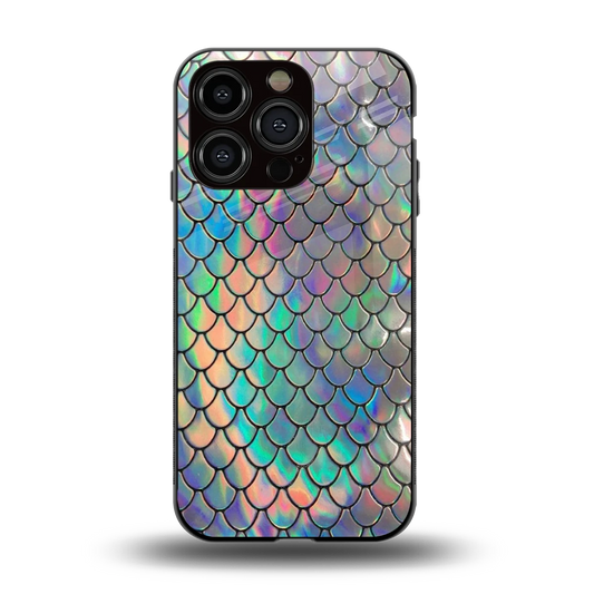 Mermaid back phone cover | glass case for iphone 15 pro