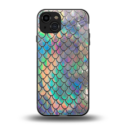 Mermaid back phone cover | glass case for iphone 15