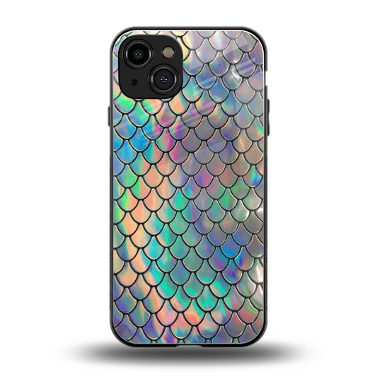 Mermaid back phone cover | glass case for iphone 15