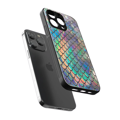 Mermaid sleek iphone 15 pro cover with tempered glass back and TPU edges