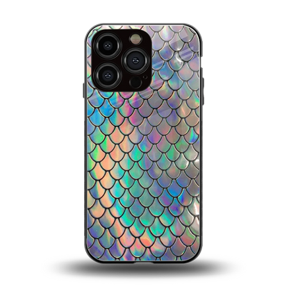 Mermaid back phone cover | glass case for iphone 16 pro