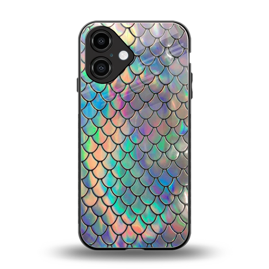 Mermaid back phone cover | glass case for iphone 16