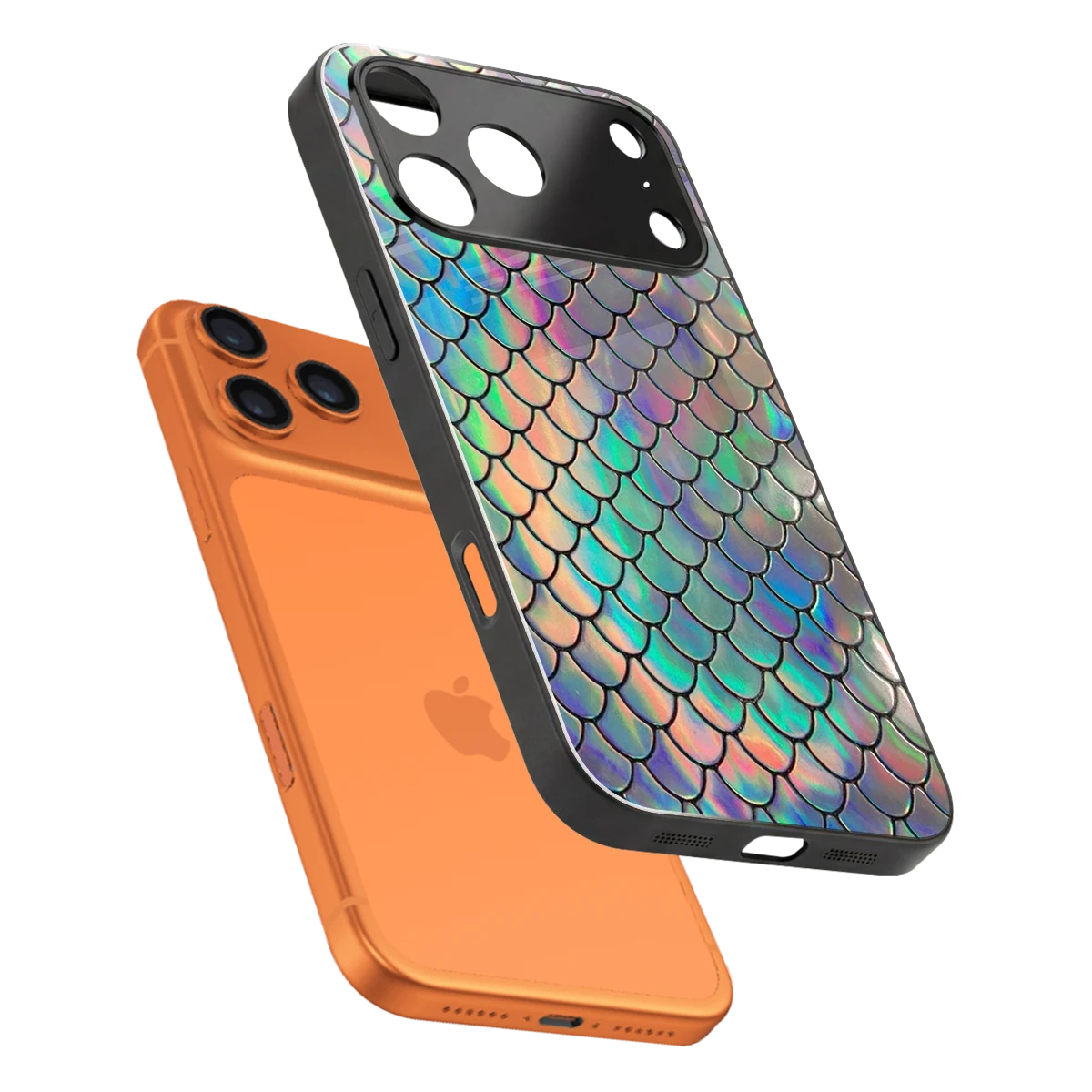 Mermaid sleek iphone 17 pro cover with tempered glass back and TPU edges